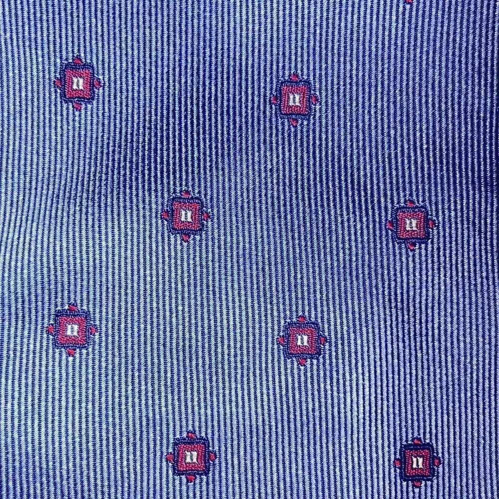 ALBY Sky Blue Cherry Red SILK Tie